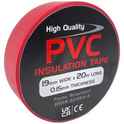19mm x 20M PVC Tape Red