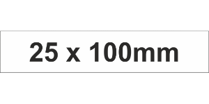Adhesive Label 25x100mm White (200pcs)
