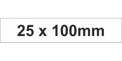 Adhesive Label 25x100mm White (200pcs)