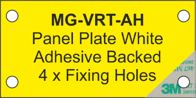 Panel Plate (AH) 75x120mm Yellow (25pcs)