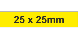 Adhesive Label 25x25mm Yellow (800pcs)