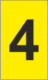 K-Type Marker Number " 4 " Yellow