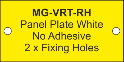 Panel Plate (RH) 25x100mm Yellow (200pc)